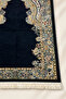 Erguvan Prayer Rug Cotton Soft Textured Premium Prayer Mat 80X120 |   Navy Blue Luxury Carpet Prayer Rug - 8