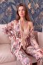Salmon Flore Exclusive Knitted Women's Pajama Set with Robe - 5