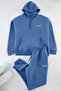 Indigo Regular /Rahat Kesim Kapüşonlu Nakışlı İçi Polar Sweatshirt Eşofman Takım TMNAW24EM00000 - 3