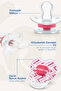 Transparent Patterned Orthodontic Pacifier with Soft Silicone Tip 0-6 Months Pink - 3