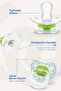 Transparent Patterned Palate Pacifier No:2 - Green - 3