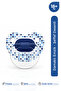 Transparent Patterned Orthodontic Pacifier with Soft Silicone Tip 18+ Months Blue