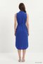 Shirt Collar Zero Sleeve Dress 8668A Cobalt blue - 3
