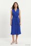 Shirt Collar Zero Sleeve Dress 8668A Cobalt blue - 2
