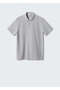 Light Gray Men's Polo Neck T-Shirt 57810776 - 6