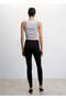 Black Denim Women's Trousers47000157 - 3