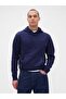 Men's Navy Blue Relaxed Mini-Logo Sweatshirt
