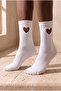 Women's Heart Window Socks White
