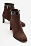 Perlinsa Women's Faux Leather Boots Brown Suede