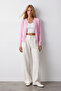 Pink Crew Neck Buttoned Knitwear Cardigan Vs01640 - 2