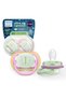 Ultra Air Night Pacifier, Orthodontic, Glow in the Dark, 6-18 Months, Girl, Scf376/29