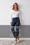Women's White Wide Collar Ottoban Blouse Alc-X14342 - 2