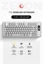 RM-K87 Zeron Beyaz Kablosuz RGB Oyuncu Klavyesi 2.4G + Bluetooth 75% Q Türkçe Gaming Klavye