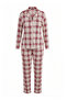 Multi Color Plaid Soft Buttoned Knitted Pajamas Set Thmaw27Pt00227