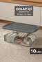 10Lt Lockable Lid Organizer - Elora In-Cabinet Organizer Multi-Purpose Storage Box Gray