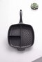 3-Compartment Cast Iron Pan 28 cm cm |   Compatible with Cooktop & Oven |   Multi-Purpose Breakfast Pan for Camping and Kitchen - 3