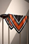 Women's Twill Silk Scarf Khaki Black