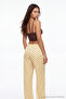 Yellow 3-Piece Dowry Set Top Lace, Bottom Satin Strap Panty Woven Pajama Set Thmaw26Pt00077 - 5