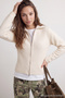 Wardrobe Essentials Ekru Yün Karışımlı Sakal İplik Fermuarlı Triko Hırka TWOAW26HI00149 - 2