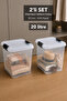 2 Pieces 20Lt Deep Organizer Box - Lockable Lid Multi-Purpose Organizer Elora Storage Box Transparent