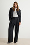 Anthracite Striped Woven Blazer Jacket Twoaw27Bc00029 - 4