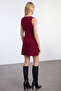 Bordo A-Kesim Mini Dokuma Elbise TWOAW25EL00192 - 5