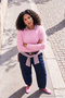 Wardrobe Essentials Light Pink Special Yarn Soft Feel Basic Knitwear Sweater Tbbaw27An00043 - 3
