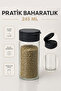 4-Piece Large Glass Spice Jar Set - Kitchen Organizer Modern Black Spice Jar with Self-Closing Lid 245ml - 3