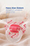 Transparent Patterned Orthodontic Pacifier with Soft Silicone Tip 0-6 Months Pink - 2