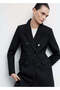 Women's Black Coat47250039 - 4