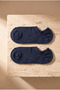 Unisex Sneaker Step Socks Navy Blue - 3