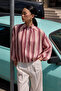 Colorful Fuchsia Striped Slim Oversize Jacket Twoaw27Ce00067 - 2