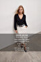 Women's Black V-Neck Frilled Front Blouse Alc-X14361 - 2