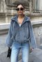 Women's Faux Fur Jacket with Belt Detail - 7