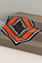 Women's Twill Silk Scarf Khaki Black - 4