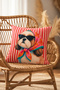 Double-Sided Dog Patterned Throw Pillow Cover (43X43 cm) - 2