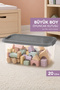 Storage Box with Locking Lid - Baby Kids Room Organizer Toy Organizer 20Lt Gray
