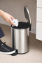 Cigo 3 Lt Bathroom Kitchen Office Steel Trash Can - Metallic - 6