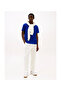 Men's Round Neck Slim Fit Flexible Fabric Long Sleeve Blue T-Shirt Mw0Mw39995-D03