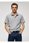 Light Gray Men's Polo Neck T-Shirt 57810776 - 2