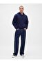Men's Navy Blue Relaxed Mini-Logo Sweatshirt - 2