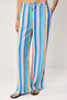 Çok Renkli Beli Lastikli Renkli Çizgili Wide Leg/Geniş Paça Pantolon TWOSS26PL00154 - 3
