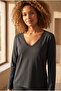 Women's Silver Pajama Top Anthracite