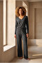 Women's Silver Pajama Top Anthracite - 2