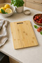 Bamty Home Natural Bamboo Cutting Board 46X36 cm – Large Kitchen Chopping and Presentation Board with Handles - 5