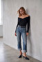 Women's Black Wide Collar Ottoban Blouse Alc-X14342 - 3