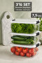 3-Piece 7.5Lt Elora Organizer Box - Lockable Lid Kitchen Organizer Legume Storage Container Transparent