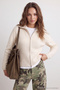 Wardrobe Essentials Ekru Yün Karışımlı Sakal İplik Fermuarlı Triko Hırka TWOAW26HI00149