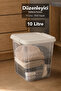 10Lt Lockable Lid Storage Box - Derin Elora Multi-Purpose Organizer Box Beige