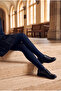 Girl's 40 Denier Opaque Navy Blue Pantyhose School Socks - 3